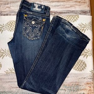 MEK "Oaxaca" Boot Cut Leg Denim in Dark Wash